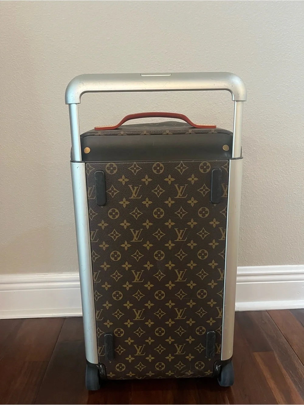 Louis Vuitton Monogram Canvas Trolley Bag in Brown with Tan Accents